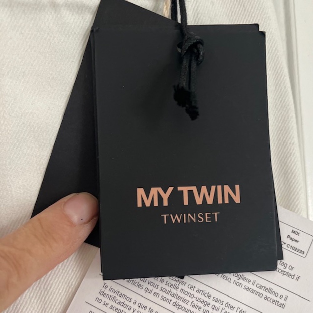 My Twin White Wide Leg Jeans Size 31 NWT - Picture 9 of 13